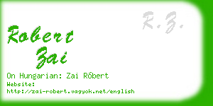 robert zai business card